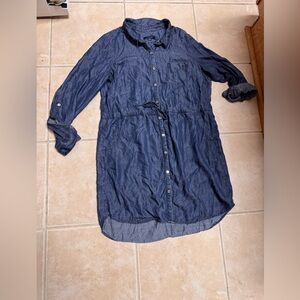 Tommy Hilfiger Blue Denim Classic Style Button Down Shirtdress